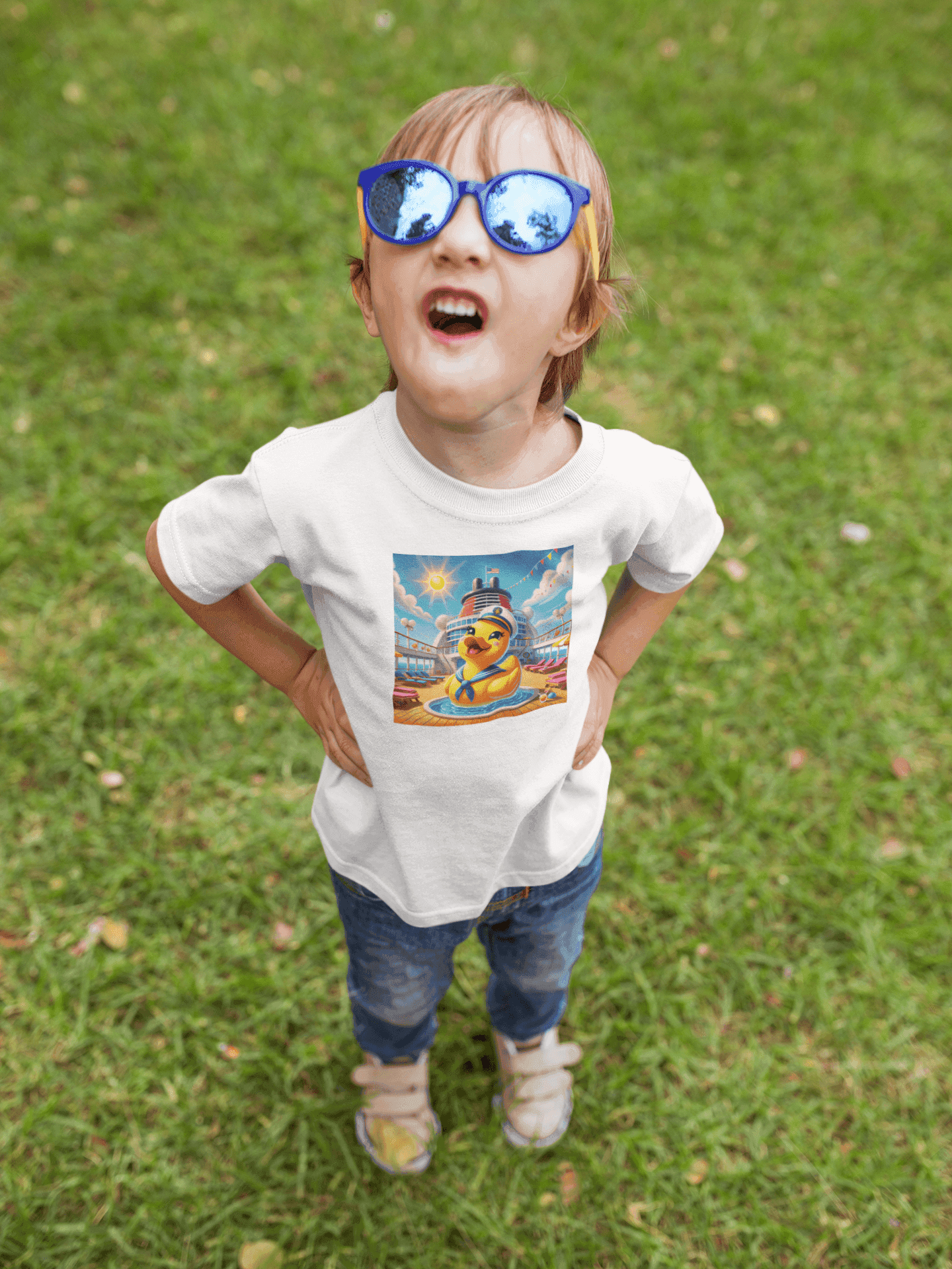 Duck on the Loose! Hilarious Cruise Ship Hide-and-Seek 🛳️ Kid's Tee 🐤 - Whippie's