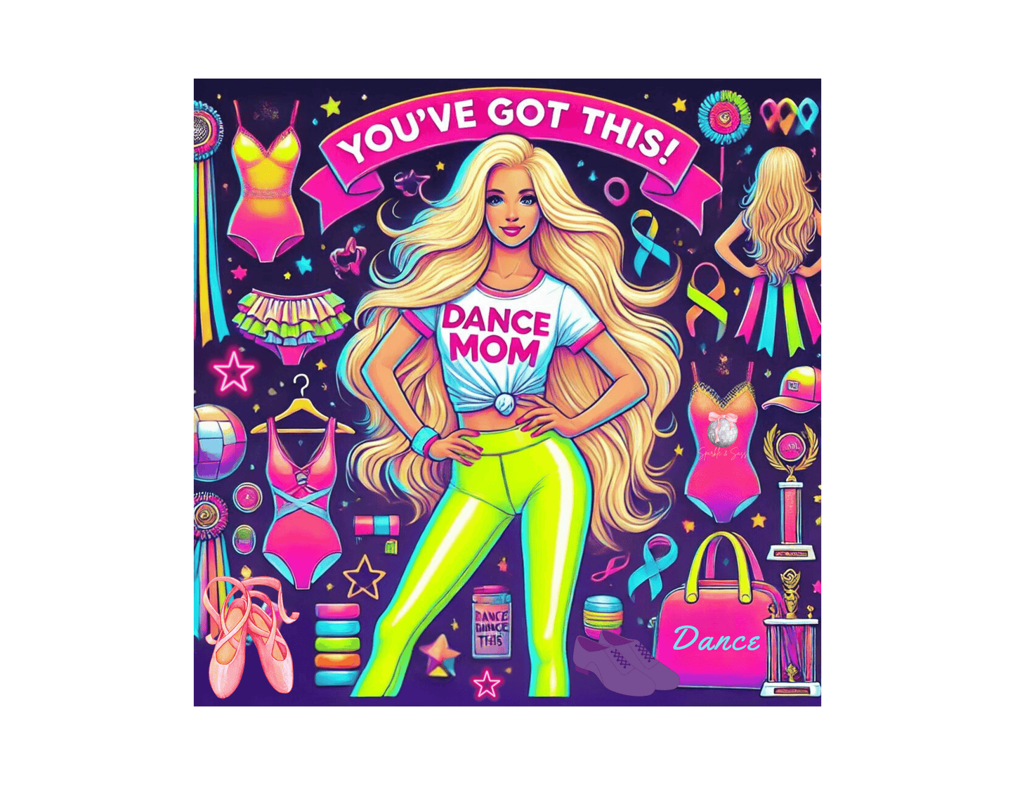 Dance Mom: You've Got This - Blonde (Young) Mom Flowy Racerback Tank - Whippie's