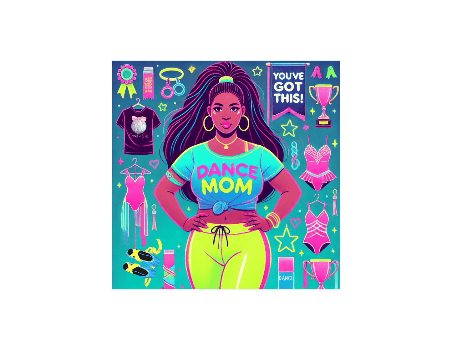 Dance Mom: You've Got This - Darker Skin Tone Mom - Curvy - Women's Softstyle Tee - Whippie's