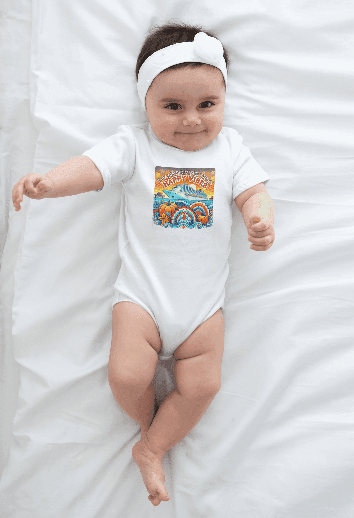 Thanksgiving Tides, Happy Vibes - Onesie - Whippie's