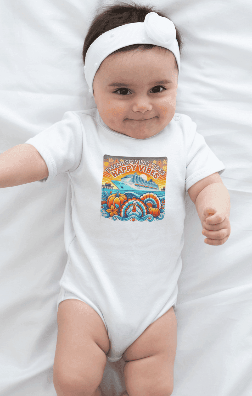 Thanksgiving Tides, Happy Vibes - Onesie - Whippie's