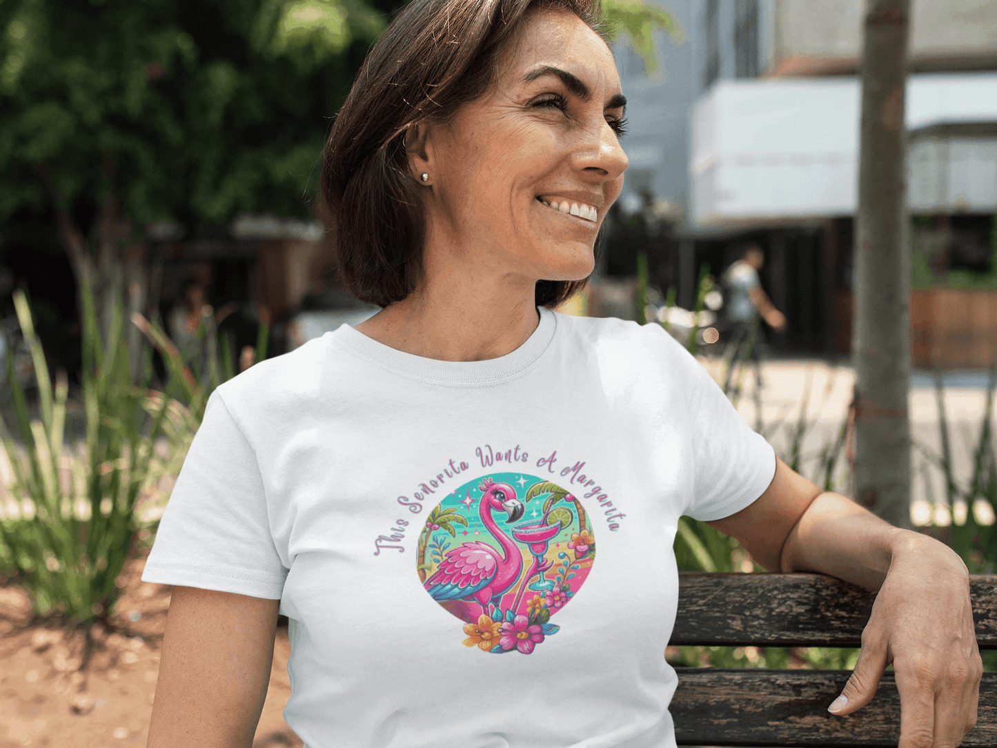 This Señorita Wants a Margarita - Women's Cotton Tee 🦩🍹 - Whippie's