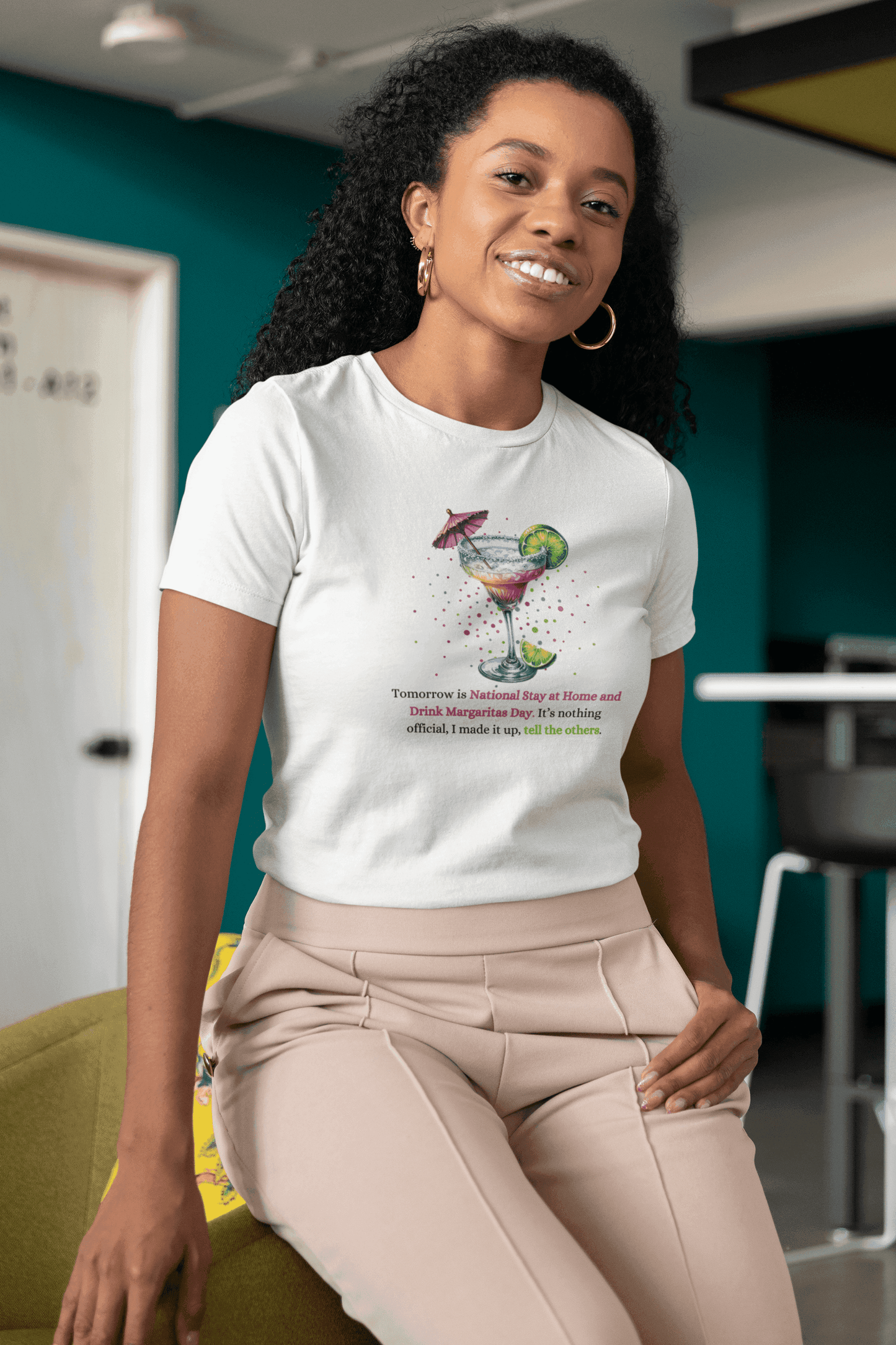 Margarita Day, It's Official (Because I Said So!) 🍹 - Women's Cotton Tee 🍹 - Whippie's