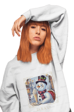 ☃️ Boujee Snowman ☕ Unisex Fleece Sweatshirt ✨ - Whippie's