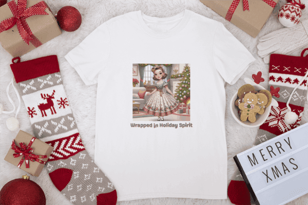 Wrapped in Holiday Spirit - Women's Softstyle Tee - Whippie's