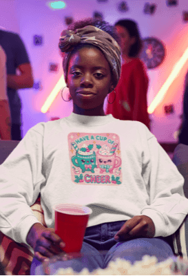 ☕ Have a Cup of Cheer! 😊 Unisex Fleece Sweatshirt ✨ - Whippie's