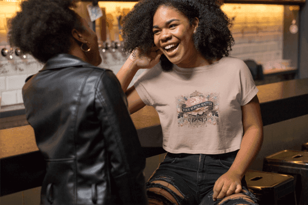 ๐ผ Your Words Matter ๐ฌ Women's Crop Tee ๐ธ - Whippie's