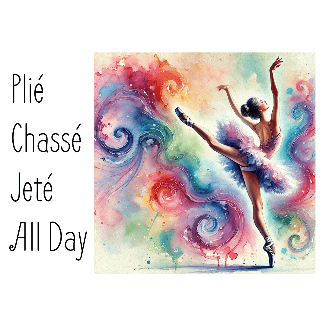 🩰 Plié Chassé Jeté All Day 💃 Youth Midweight Tee ✨ - Whippie's