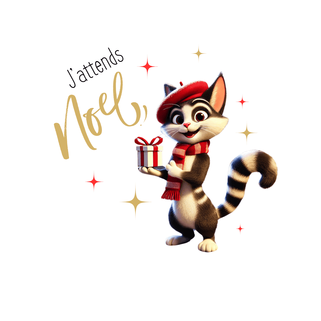J'attends Noël 🐈⬛ Women's Tee 🎄 A purr-fectly Parisian Christmas! - Whippie's