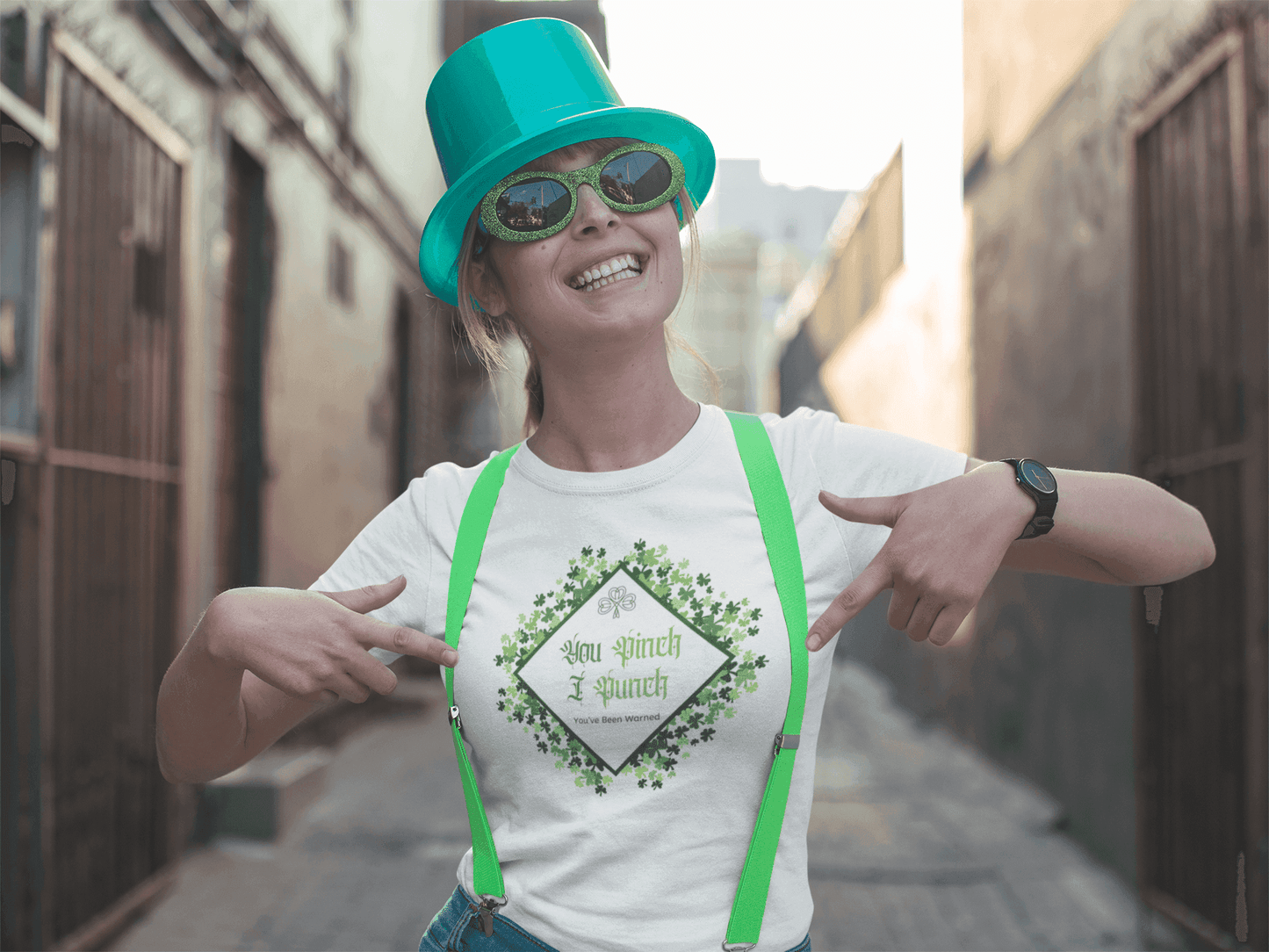๐ You Pinch I Punch ๐ Women's Tee โ๏ธ A touch of Irish luck! - Whippie's
