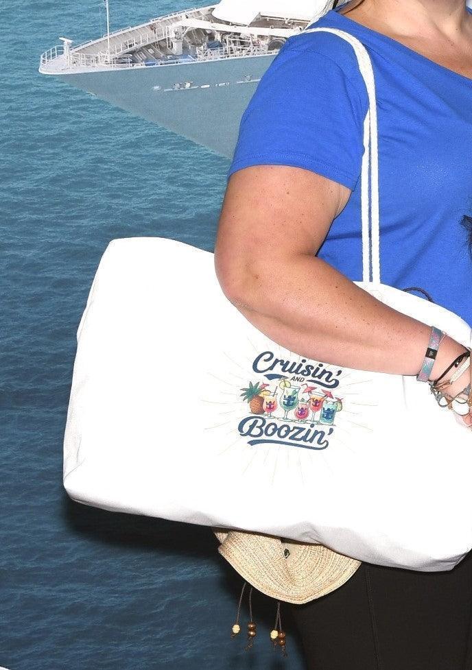 Cruisin' & Boozin' Oversized Weekender Tote Bag 🍹👜 - Whippie's