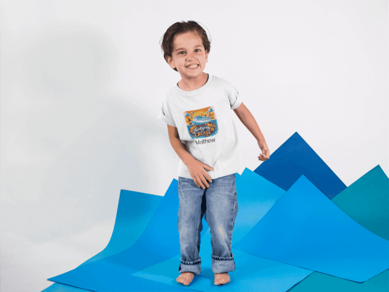 Family Thanksgiving Cruise - Kids Softstyle Tee - Personalizable - Whippie's
