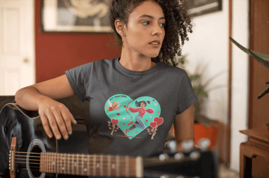 💖 Not Today Cupid! 💘 Women's Boyfriend Tee ✨ Love on your own terms! - Whippie's