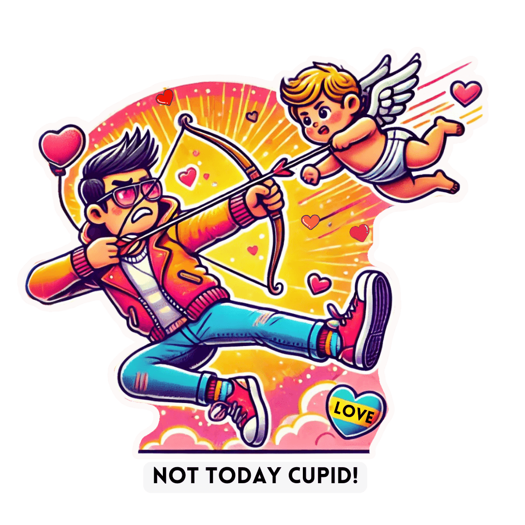 ๐น Cupid Begone! ๐น Unisex Jersey Tee โจ Love on your own terms! - Whippie's