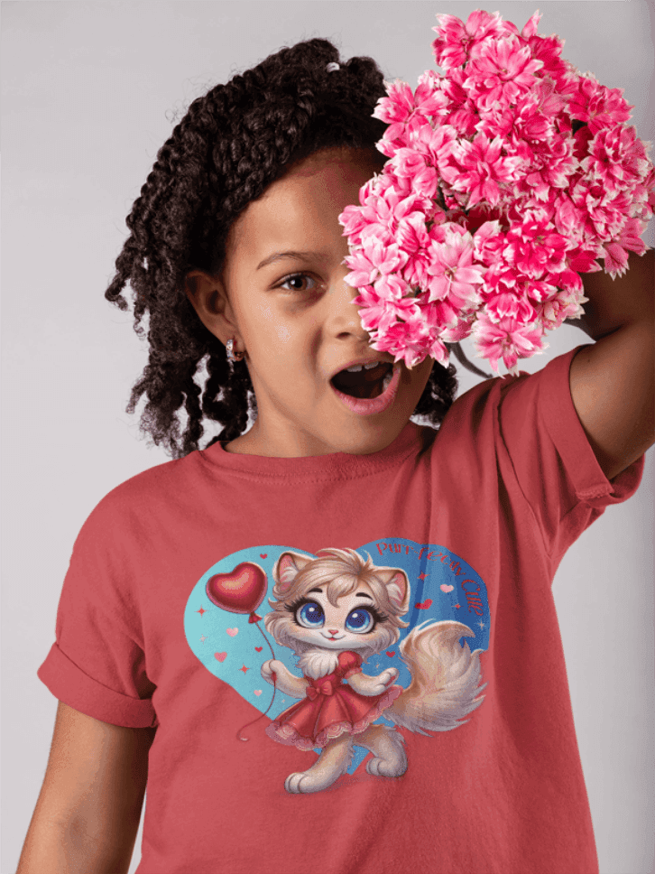 💖 Purr-fectly Cute 😻 Kids Softstyle Tee ✨ Adorable style for your little sweetheart! - Whippie's