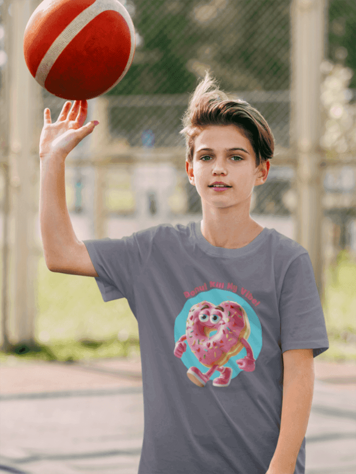 💖 Donut Kill My Vibe! 🍩 Kids Softstyle Tee ✨ Spread the sweet vibes this Valentine's Day! - Whippie's