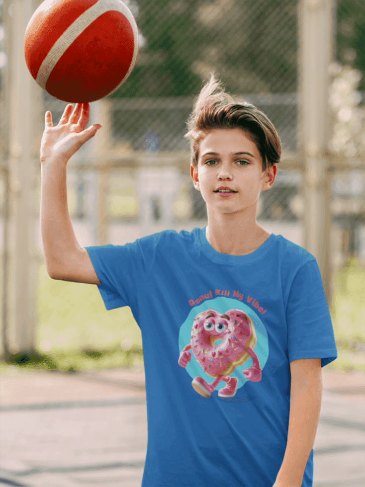 💖 Donut Kill My Vibe! 🍩 Kids Softstyle Tee ✨ Spread the sweet vibes this Valentine's Day! - Whippie's