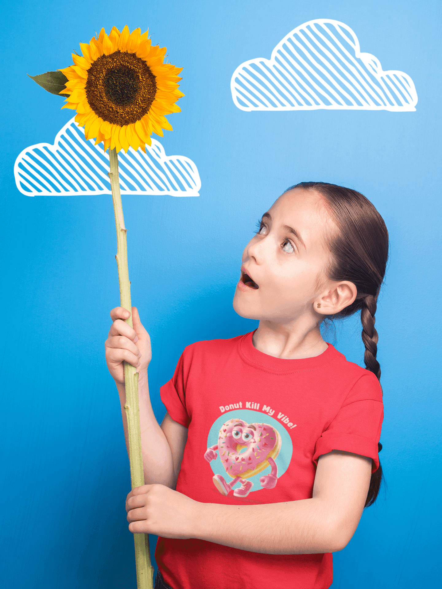 💖 Donut Kill My Vibe! 🍩 Kids Softstyle Tee ✨ Spread the sweet vibes this Valentine's Day! - Whippie's