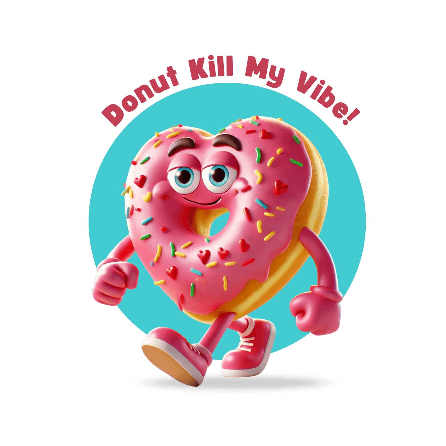 💖 Donut Kill My Vibe! 🍩 Kids Softstyle Tee ✨ Spread the sweet vibes this Valentine's Day! - Whippie's