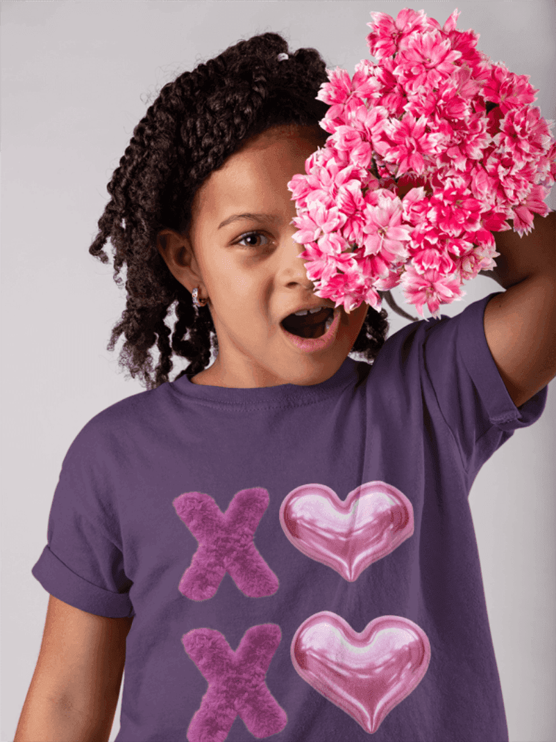 💖 XOXO Hugs & Kisses! 💜 Kids Softstyle Tee ✨ Spread the love with hugs and kisses! - Whippie's