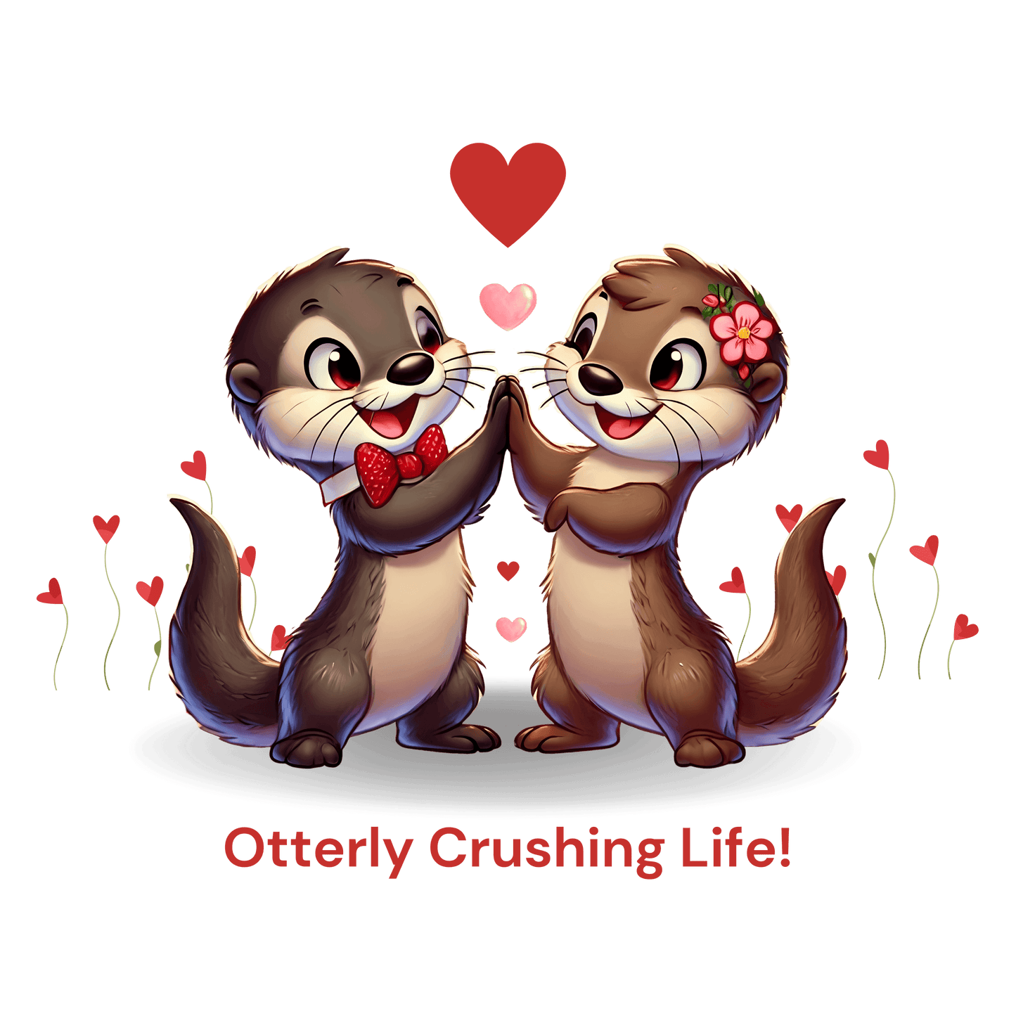Otterly Crushing Life! Unisex Fleece Sweatshirt - Embrace Joy, Celebrate Friendship 💖🦦 - Whippie's