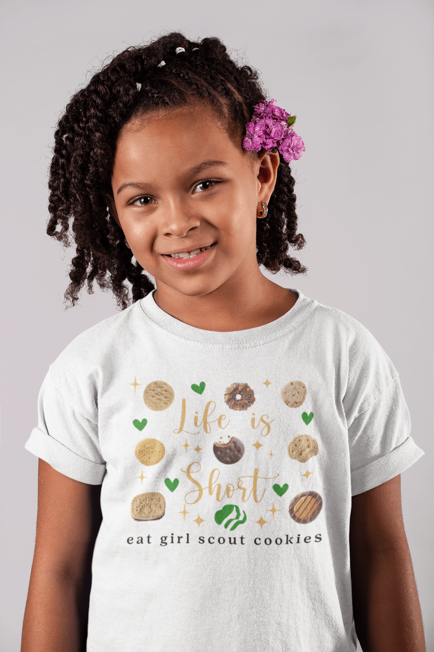 Life is Short, Eat Girl Scout Cookies Youth Tee 🍪❤️ - Whippie's