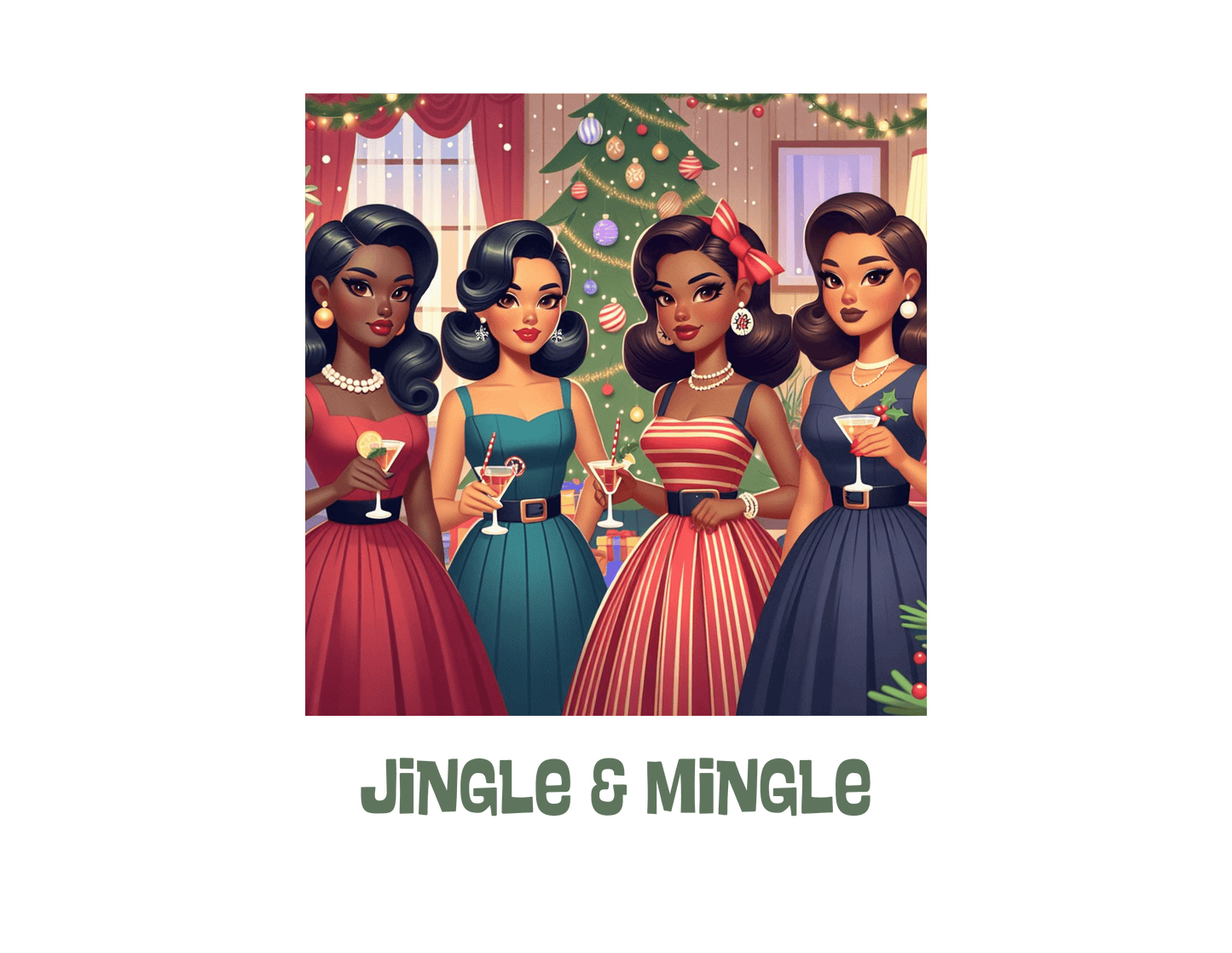 Jingle and Mingle Tee - Holiday Cheer, Please! ๐ฅ๐ Women's Softstyle Tee - Whippie's