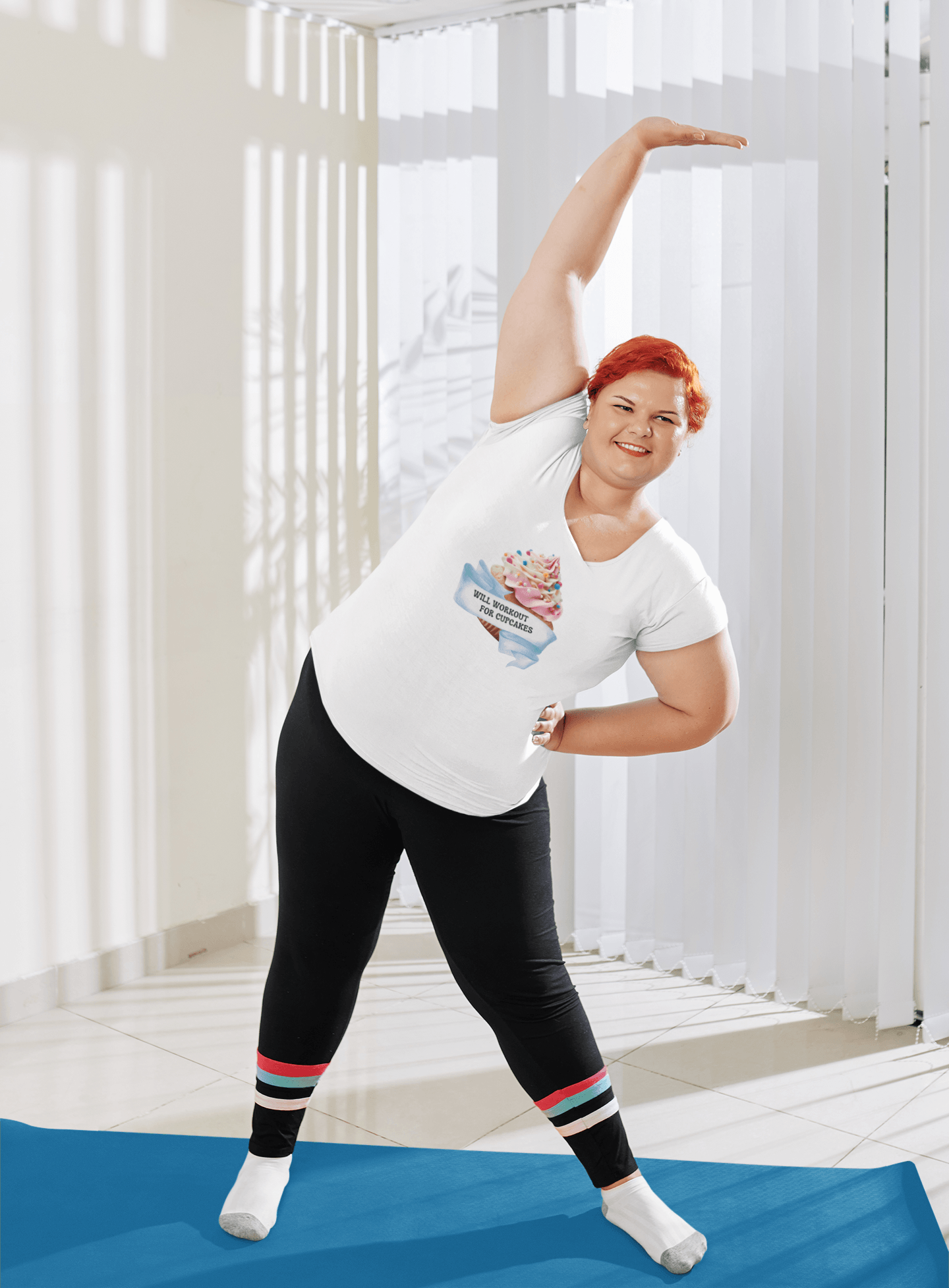 Will Workout for Cupcakes - Fuel Your Fitness! 🧁💪 Women's Softstyle Tee - Whippie's