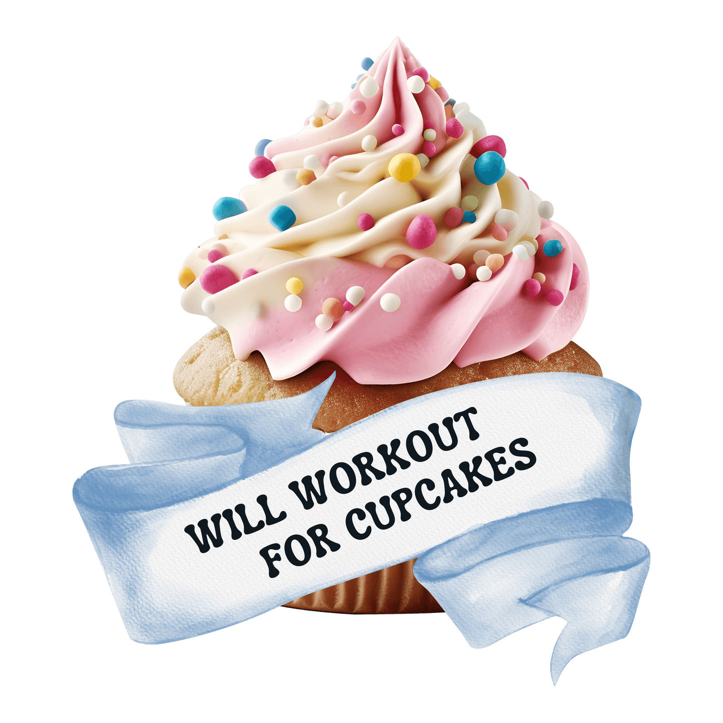 Will Workout for Cupcakes - Fuel Your Fitness! 🧁💪 Women's Softstyle Tee - Whippie's