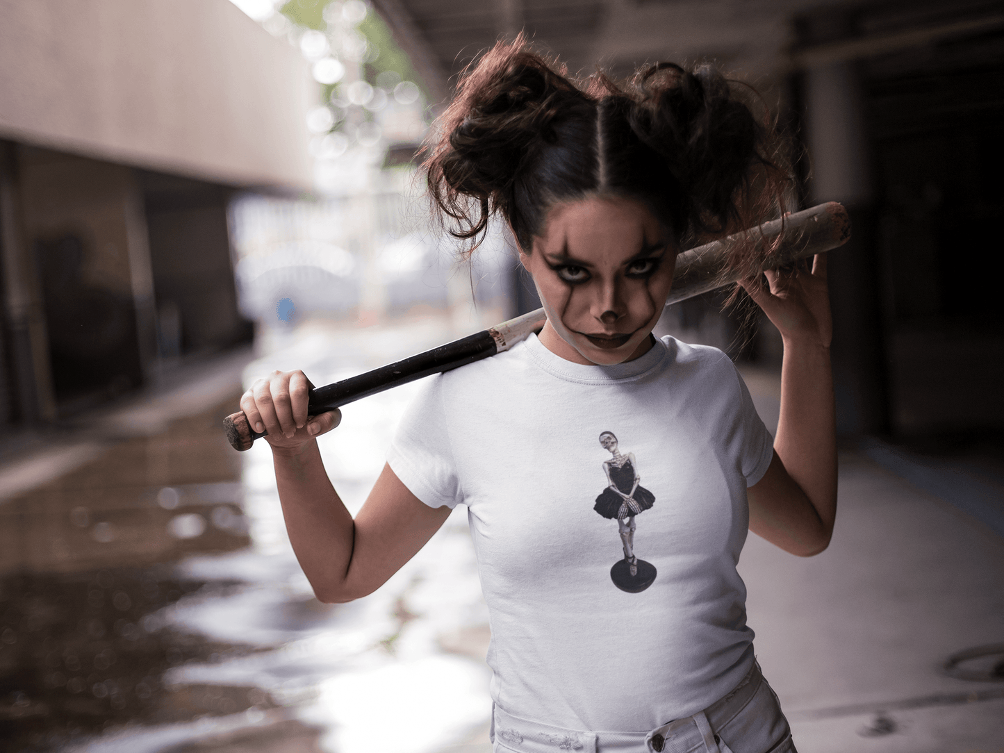 Ballerina Bones - Spooktacularly Stylish! ☠️🩰 - Women's Softstyle Tee - Whippie's