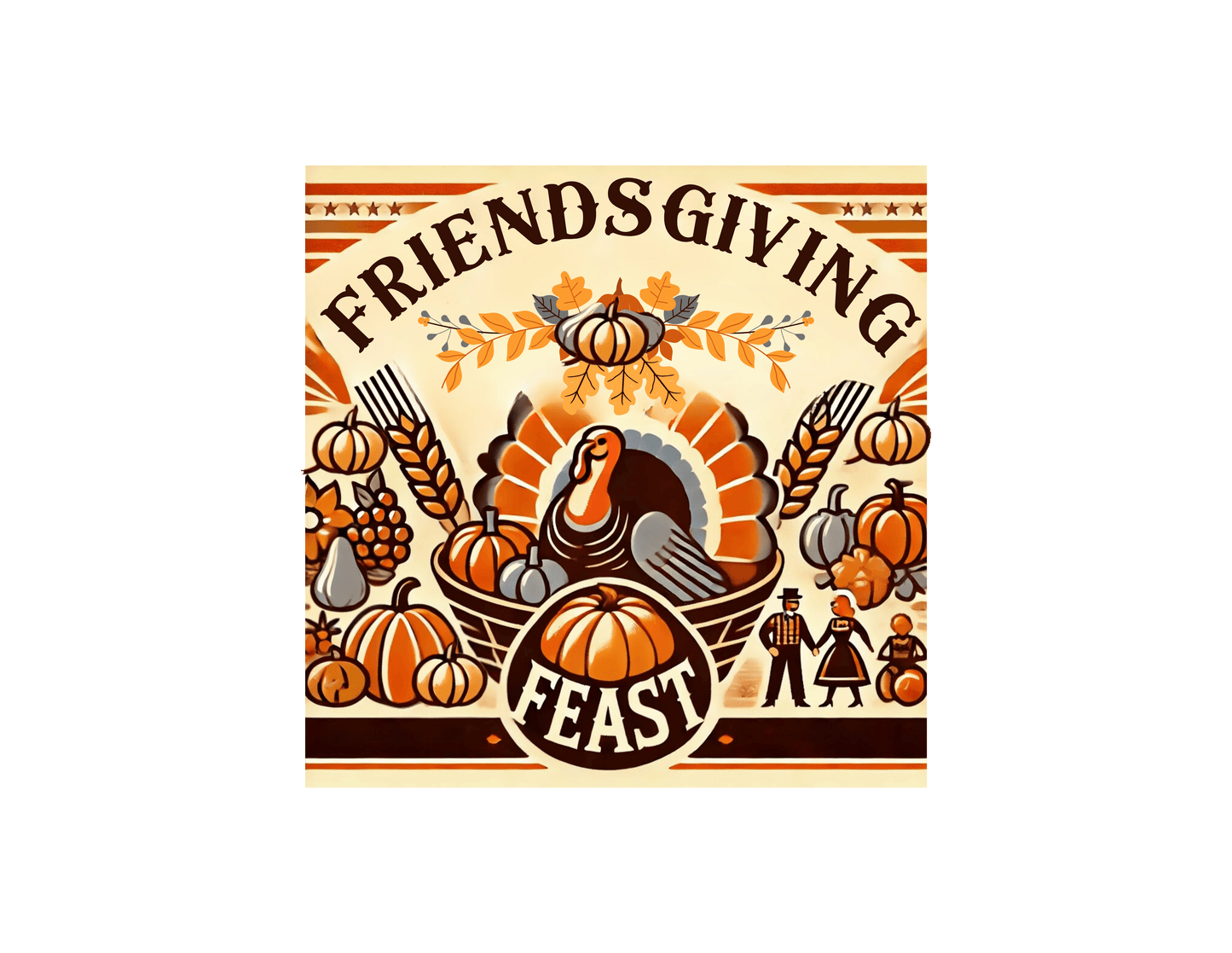 Friendsgiving Feast - A Harvest of Gratitude 🍂🦃 - Unisex T-Shirt - Whippie's