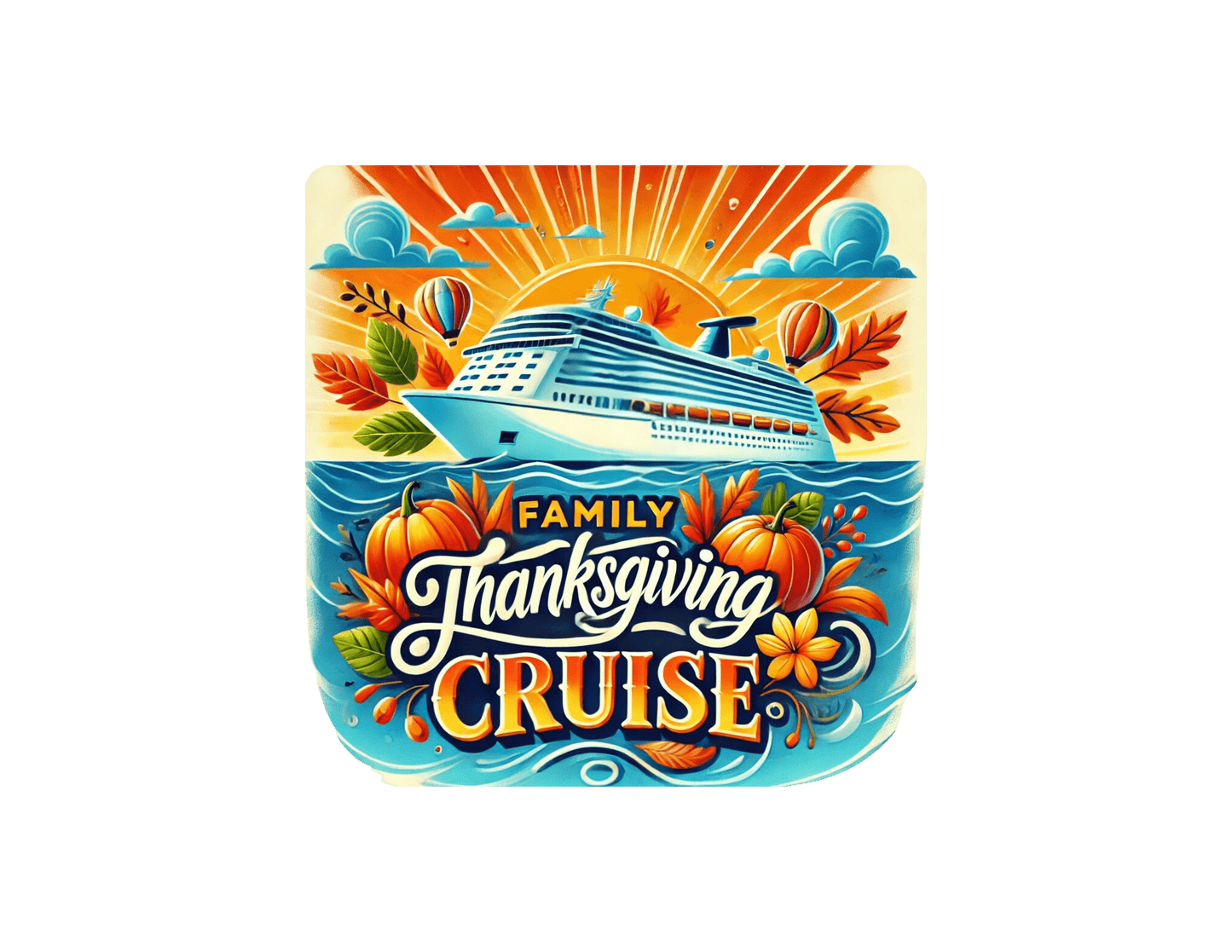 Family Thanksgiving Cruise - Unisex T-Shirt - Whippie's