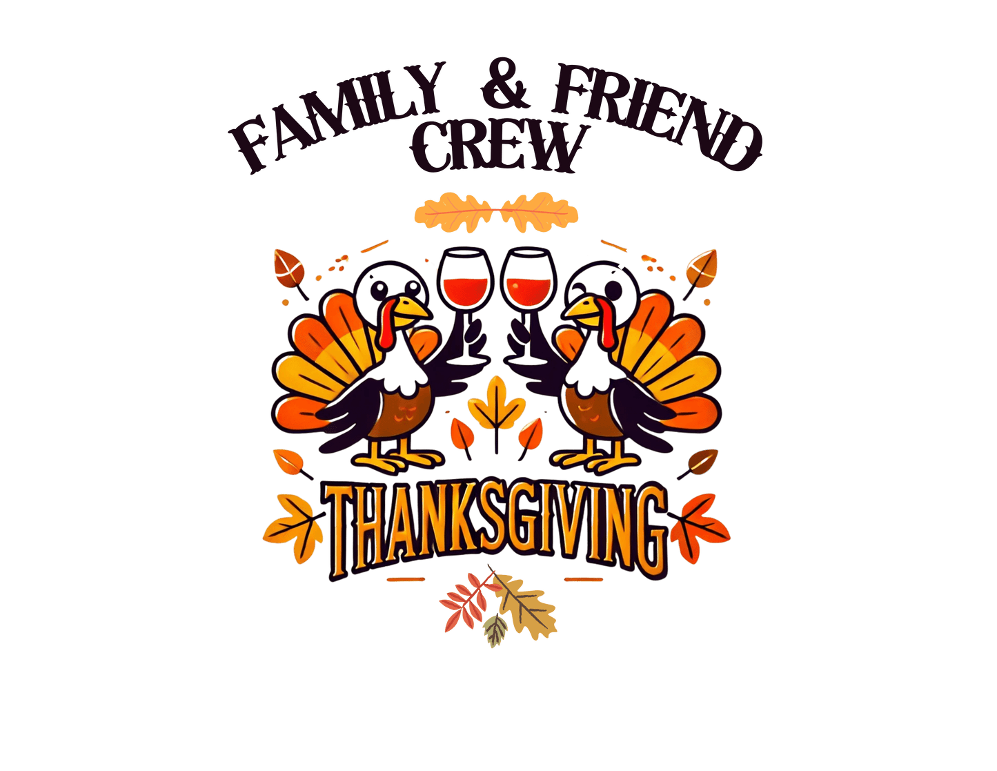 Thanksgiving Family & Friends Crew - Gobble 'Til You Wobble with Your Favorite Crew! 🦃🍁 Unisex T-Shirt - Whippie's