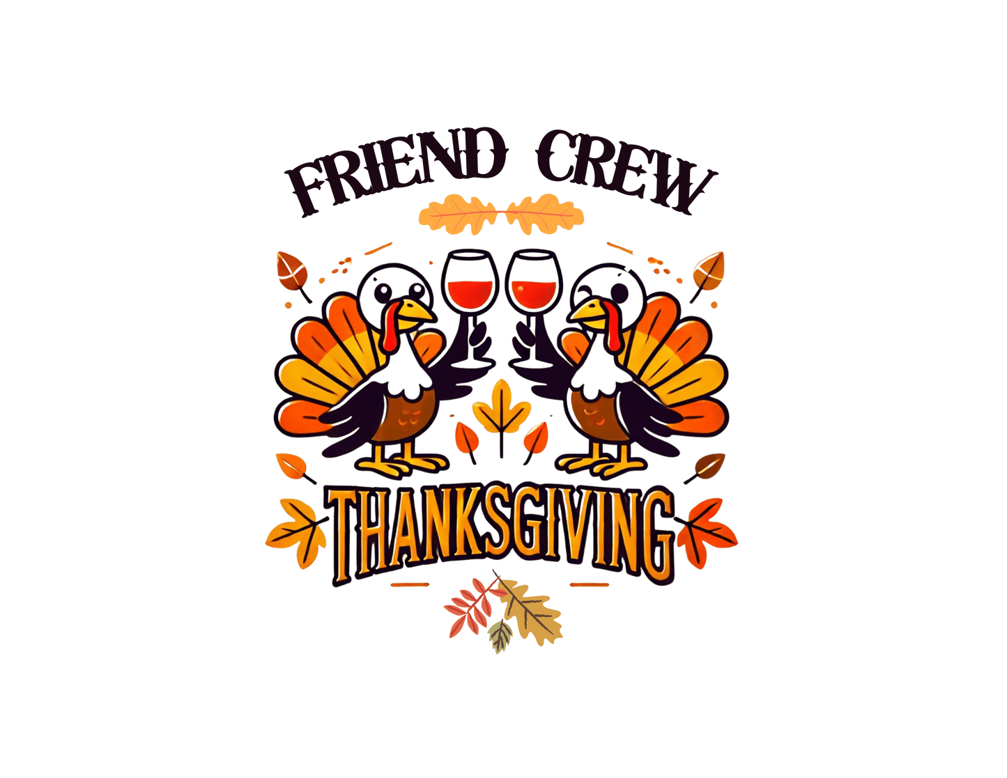 Thanksgiving Friends Crew - Cheers to the Crew! š¦š„š Unisex T-Shirt - Whippie's