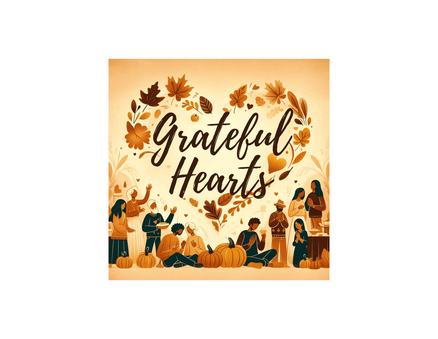Grateful Heart - Celebrating Community & Gratitude 🍂❤️ - Unisex T-Shirt - Whippie's