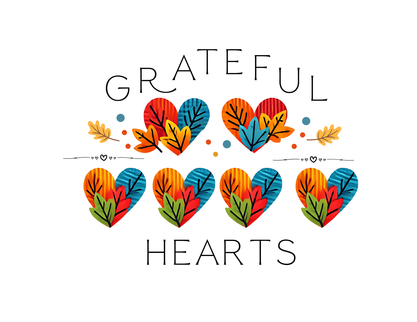 Grateful Hearts - A Family Affair ๐งก๐โค๏ธ - Six Hearts - Unisex T-Shirt - Whippie's