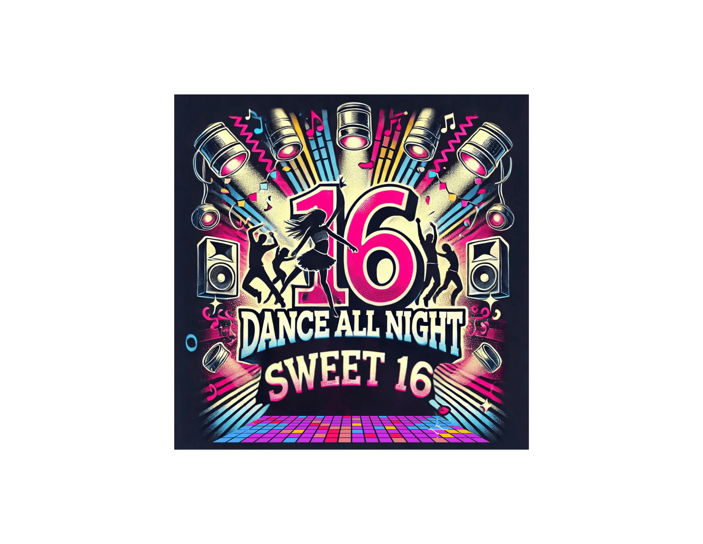 Dance All Night Sweet Sixteen - Party Time! 🎉 - Women's Softstyle Tee - Whippie's