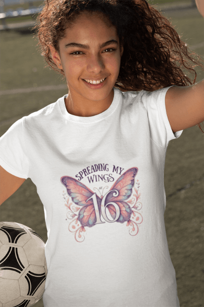Spread My Wings at 16 - Soaring into a New Chapter 🦋 - Women's Softstyle Tee - Whippie's