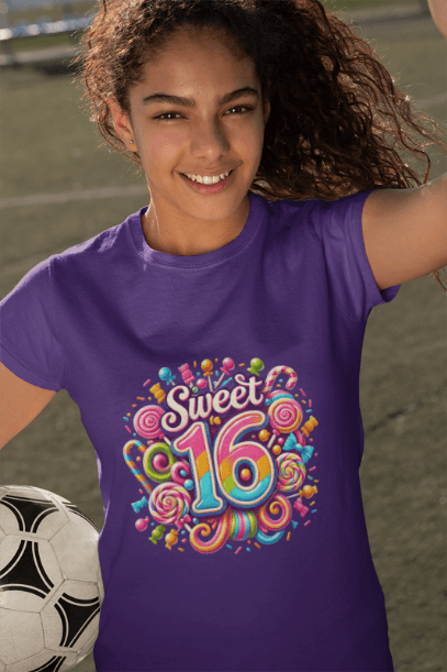 Sweet 16 Tee - Let's Celebrate! 🎉🍭 - Women's Softstyle Tee - Whippie's
