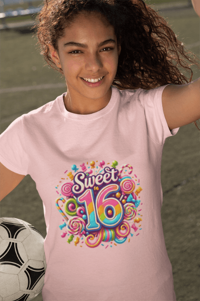 Sweet 16 Tee - Let's Celebrate! 🎉🍭 - Women's Softstyle Tee - Whippie's