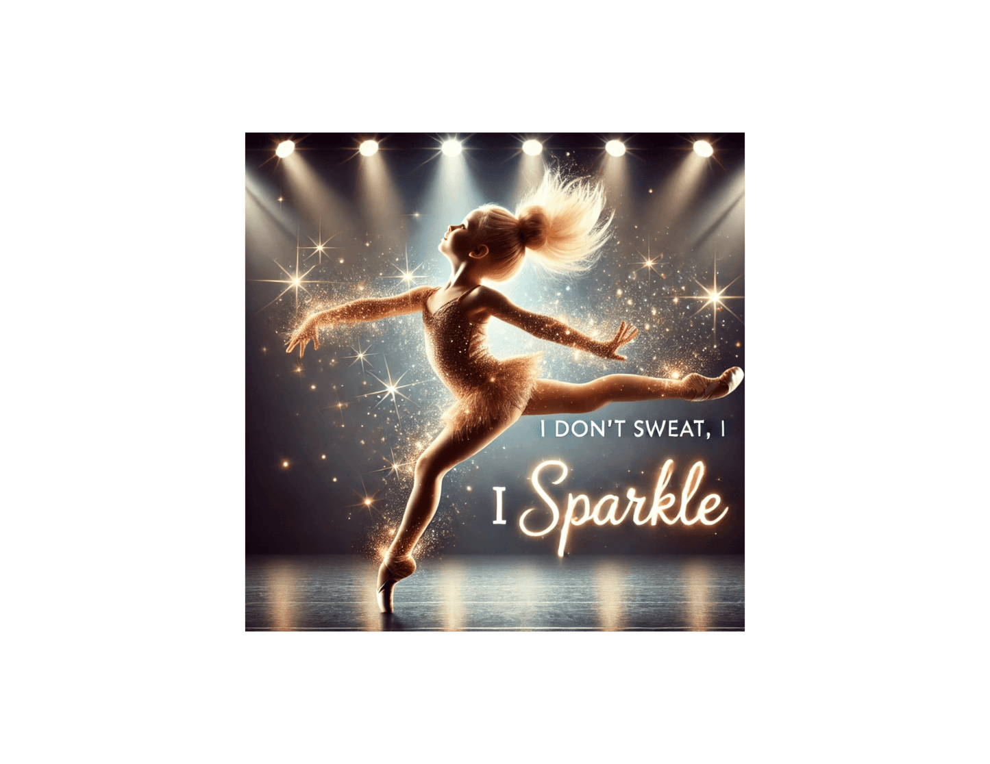 I Don't Sweat, I Sparkle (Blonde Girl) ✨ Youth T-Shirt - Whippie's
