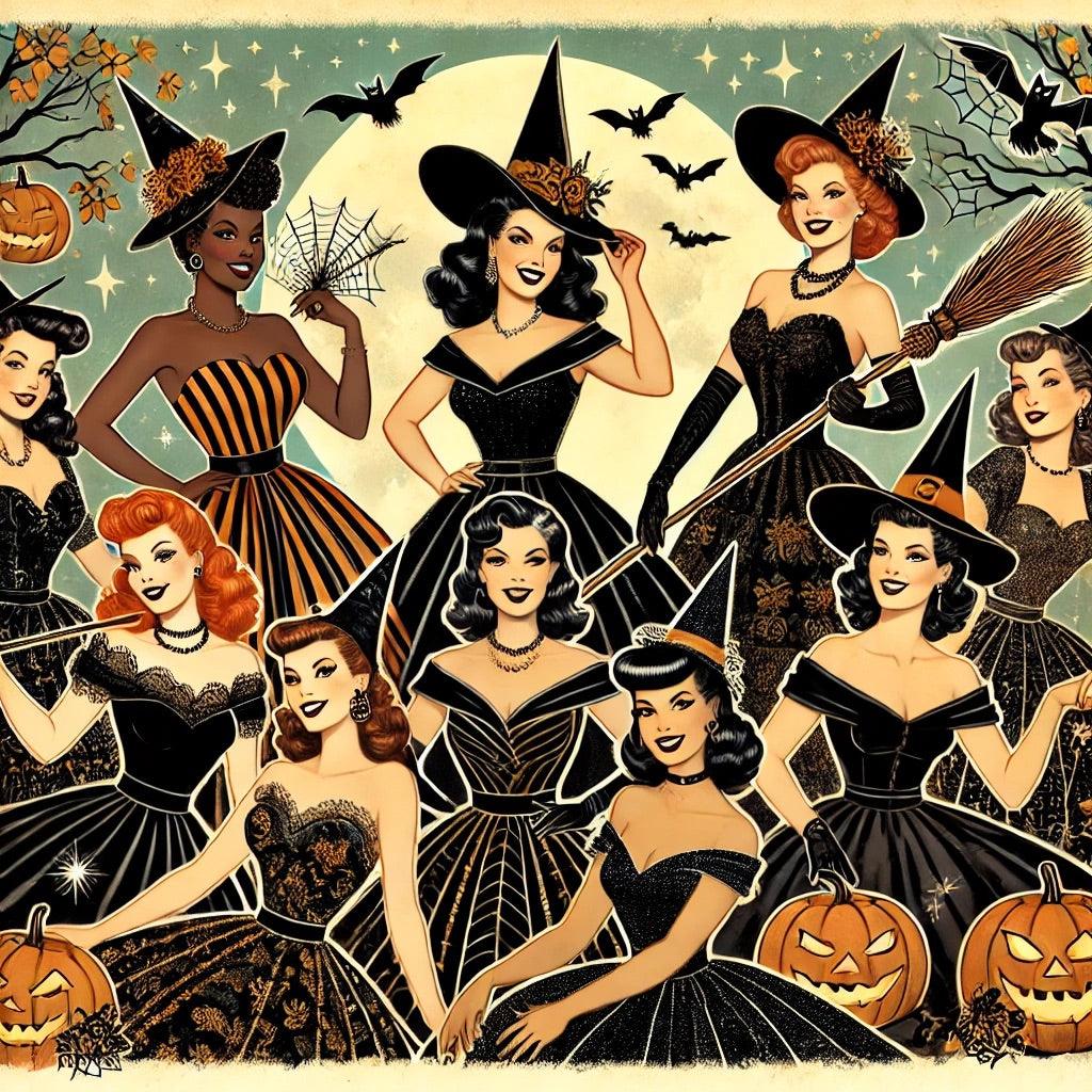 Charmed & Chic: Retro Witches Coven Women's Favorite Tee - Spellbinding Style! 🧙♀️✨ - Whippie's
