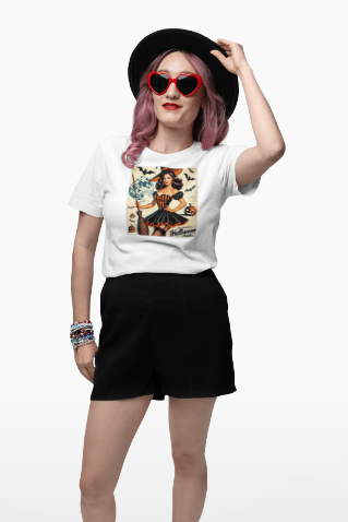 Bewitching Retro Women's Favorite Tee - Fly High, Witchy Woman! 🧙♀️🌙 - Whippie's