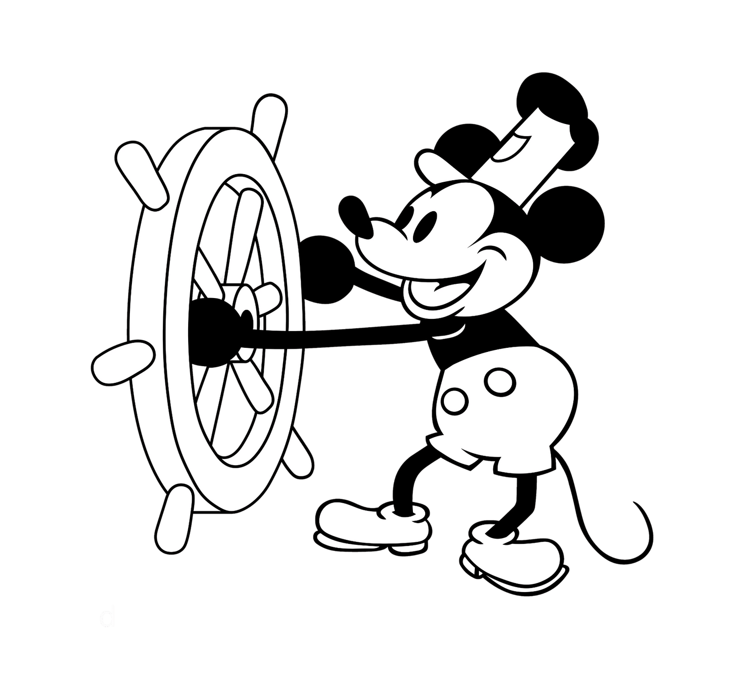 Steamboat Willie - Mealtime Magic! 🚢✨ Baby Contrast Trim Jersey Bib - Whippie's