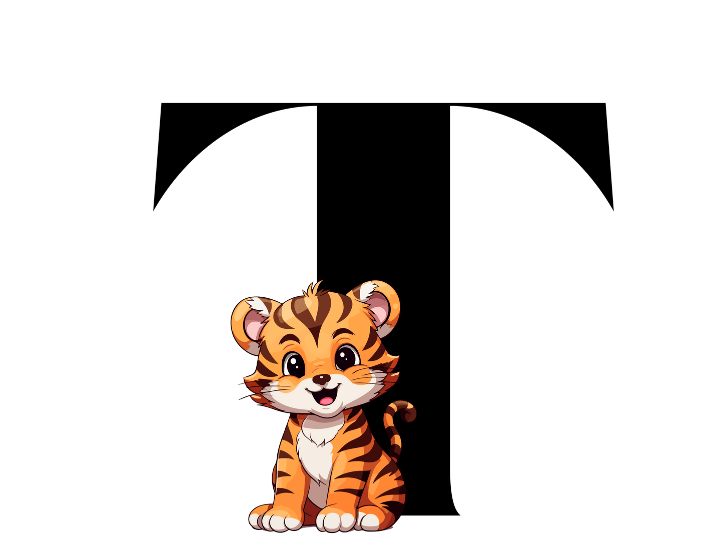 Alphabet Adventures: Letter T - Terrific Tiger Baby Onesie T is for Terrific Tiger! - Whippie's