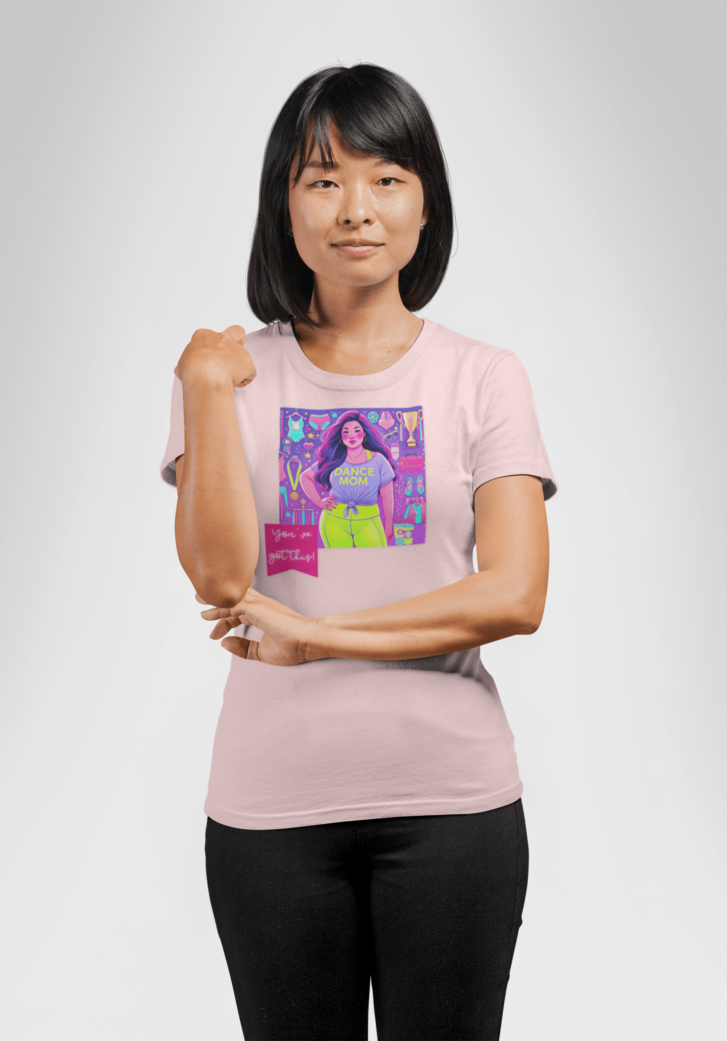 Dance Mom: You've Got This - Asian Mom (Curvy) - Women's Softstyle Tee Celebrate Your Inner Dance Mom! - Whippie's