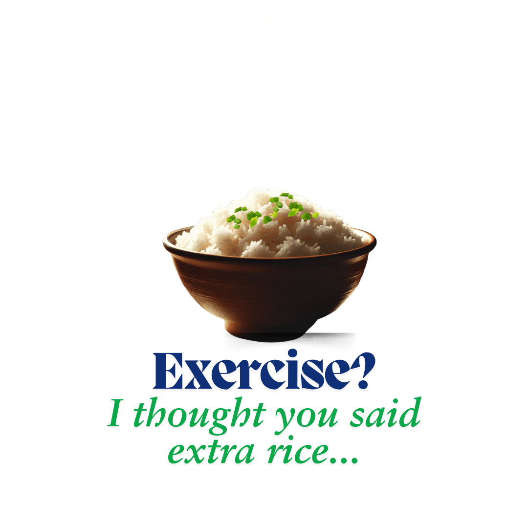 "Exercise? I Thought You Said Extra Rice!" Unisex Jersey Tee - 🍚 Fuel Your Body and Your Humor! 🍚 - Whippie's