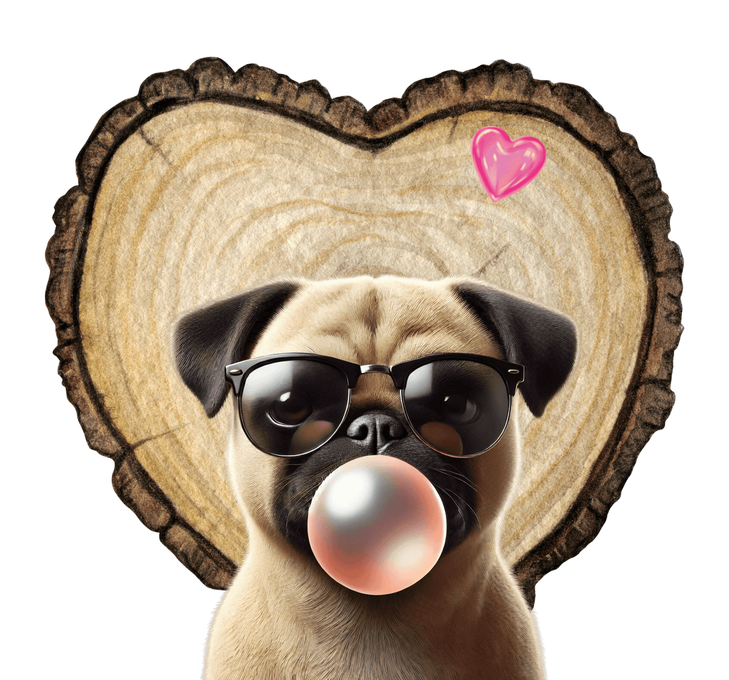 Pug Love - Unisex Jersey Tee - 🐶💕 Spread the Love with a Bubbly Pug! 💕🐶 - Whippie's