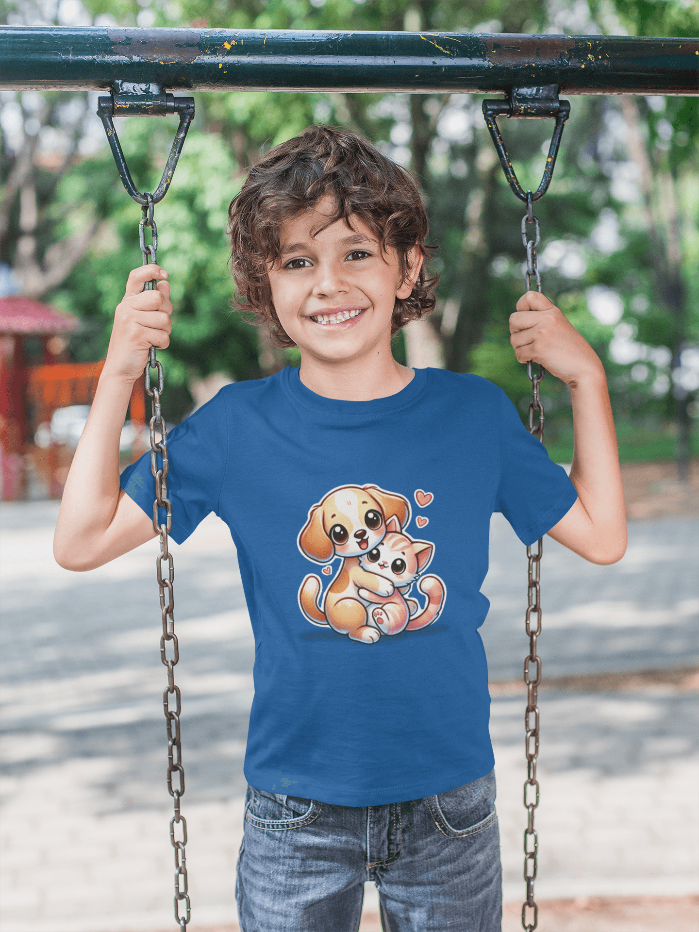 Puppy & Kitty Love - Youth Tee - ๐ถ๐๐ฑ Celebrate Friendship and Love! ๐ฑ๐๐ถ - Whippie's