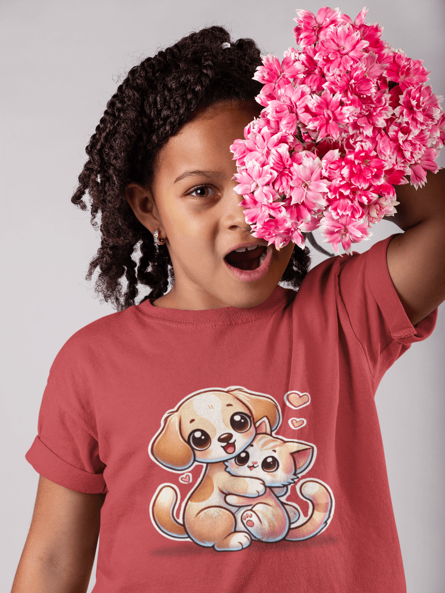Puppy & Kitty Love - Youth Tee - 🐶💖🐱 Celebrate Friendship and Love! 🐱💖🐶 - Whippie's
